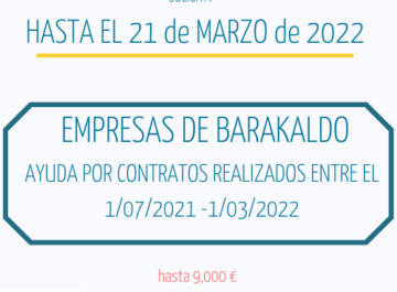 AYUDA 2021 A LA CONTRATACIÓN - PARA EMPRESAS DE BARAKALDO